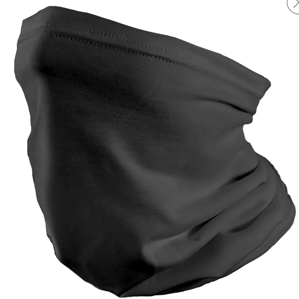 Black Neck Gaiter Face Mask for Men - Stretch Breathable Face Cover